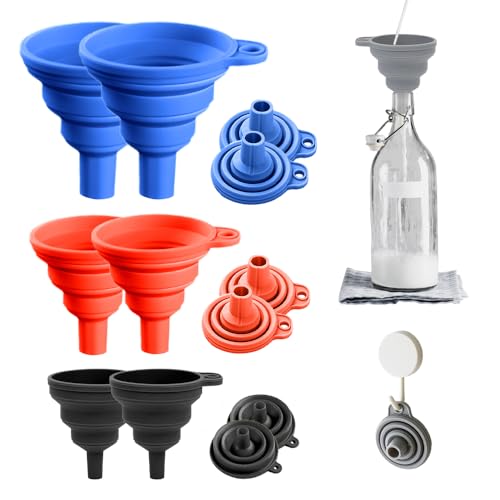 6 Pack Kitchen Funnel Set (Color#B)