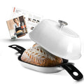 Enameled Cast Iron Dutch Oven for Professional Sourdough Bread Baking (White)