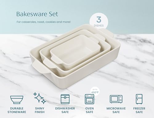 Ceramic Bakeware Set (Cream)