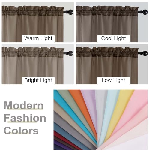 Chocolate Valances for Windows (Chocolate / 42"W x 14"L (Pack of 2))