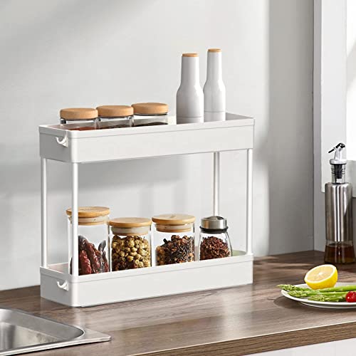 Slim Storage Cart 4 Tier (White)