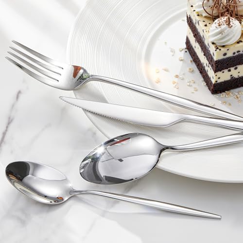 18 10 Silverware Set for 4 (Silver / 20-Piece)