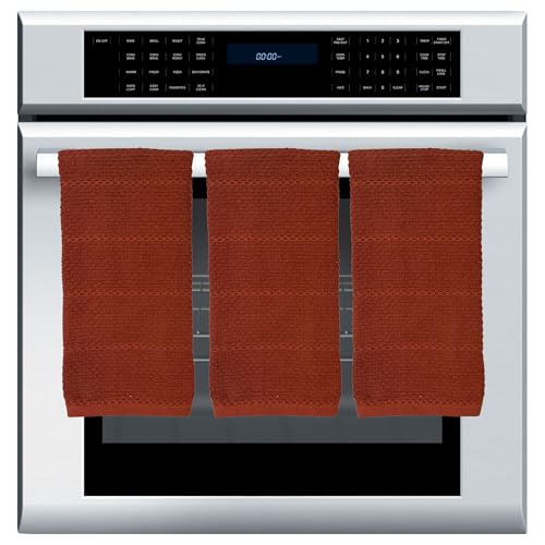 Cinnamon Maroon Rust Kitchen Dish Towels (Cinnamon Textured)