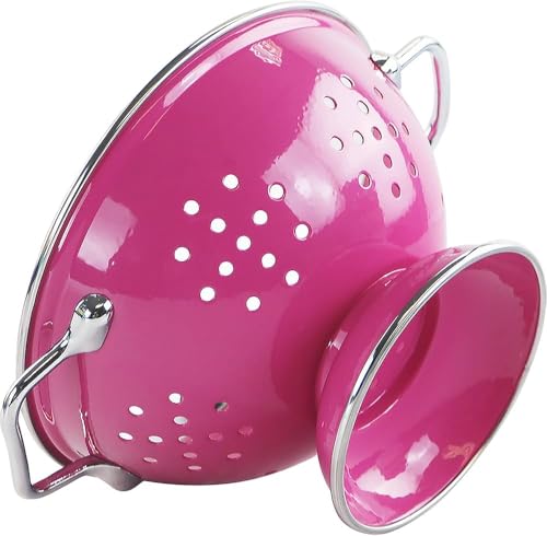 Calypso Basics by Reston Lloyd Powder Coated Enameled Colander (3 Quart / Magenta)