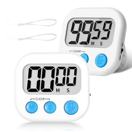 Classroom Timer for Kids Teachers 2 Pack Digital Timers (White & White)