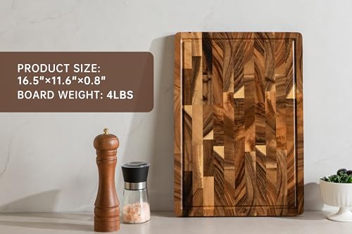 Walnut Wood Cutting Boards for Kitchen (Walnut / 16.5"L x 11.6"W)