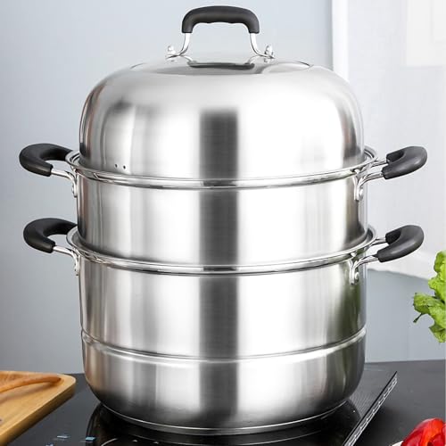 Steamer Pot for Cooking 11.8 inch Steam Pots with Lid 2 (11.8 Inch)