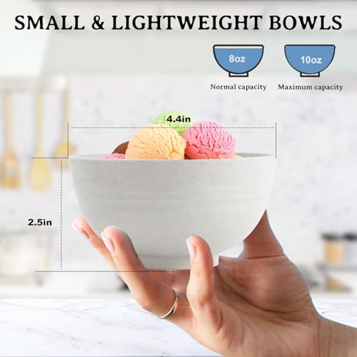 Small Plastic Bowls 10oz (White / 10 oz)