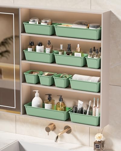 25 PCS Plastic Drawer Organizers Set (Green)