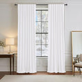 50% Light Filtering Curtains 96 inch Long (Pure White / 52"W x 96"L (Pack of 2))