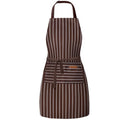Adjustable Bib Apron with 2 Pockets Chef Cooking Kitchen Restaurant Aprons for Women Men (Brown Wide)