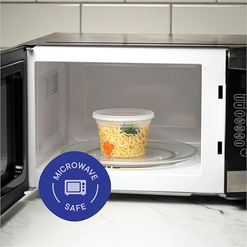 16 oz Deli Containers with Lids (48 Pack, 16 oz)
