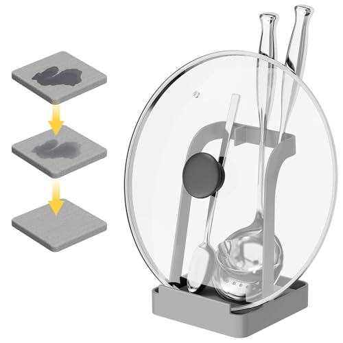 Pot Lid & Spoon Rest (Gray, with Diatomite / Medium)