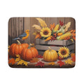 Fall Thanksgiving Dish Drying Mat for Kitchen Counter 18x24 Pumpkin Sunflower Bird Autumn Harvest Theme Absorbent Reversible Microfiber Drying Mats Kitchen Countertop Protector Dishes Drainer Pad (18" x 24")