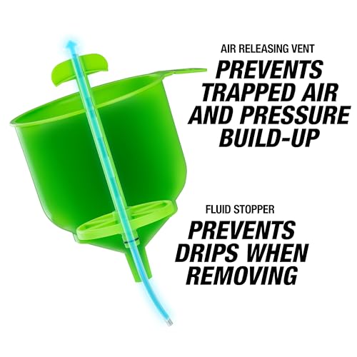 No Spill Professional Quality Coolant Funnel Kit with 5 Adapters (Professional Quality)