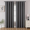 Light Grey Blackout Curtains 108 inch Length 2 Panels Set (Light Grey / 52"W x 108"L (Pack of 2))