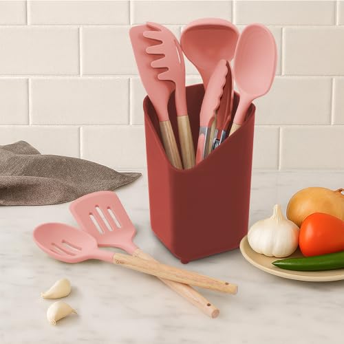 Silicone Kitchen Utensils Set (8-piece Set / Rust)