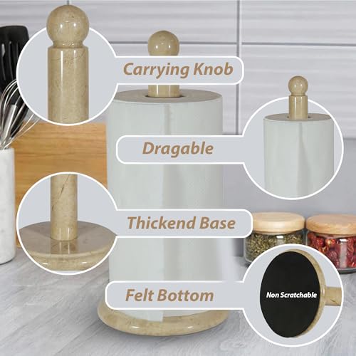 Handmade Ivory Marble Paper Towel Holder (Beige)