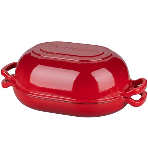 Enameled Cast Iron Sourdough Bread Oven (7 QT / Red)