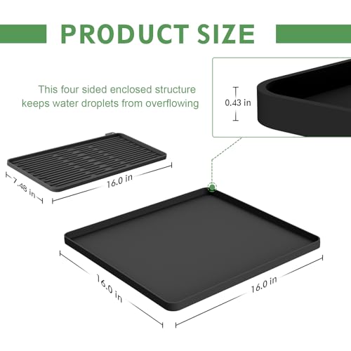 Silicone Coffee Mat 16"x16" (Black)
