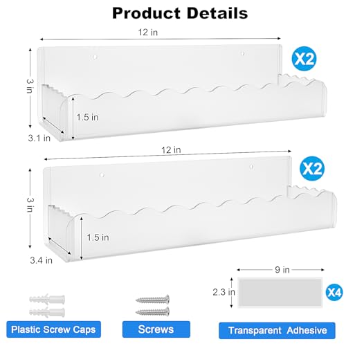 12 inch Spice Rack Wall Mounted (12" / Frost)