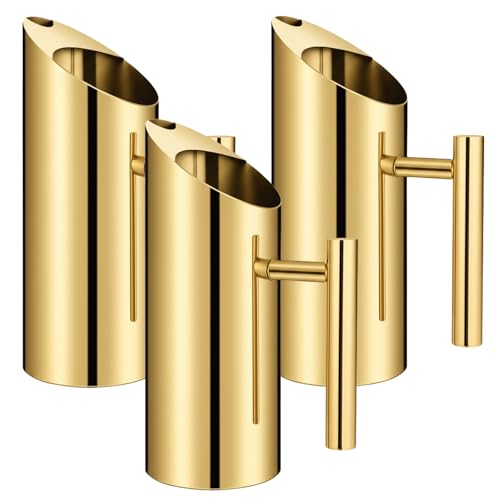 3 Pack 35 Oz 1.0 L Stainless Steel Water Pitcher (35 oz / Gold)