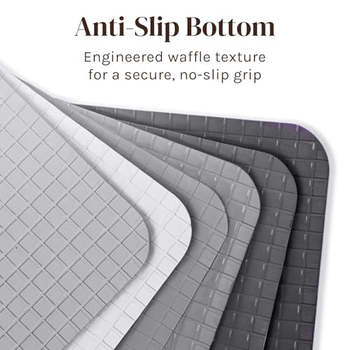 Flexible Plastic Cutting Board Mats for Kitchen (Black/White)