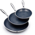 3 Pcs Non Stick Frying Pans Set (Blue Set)