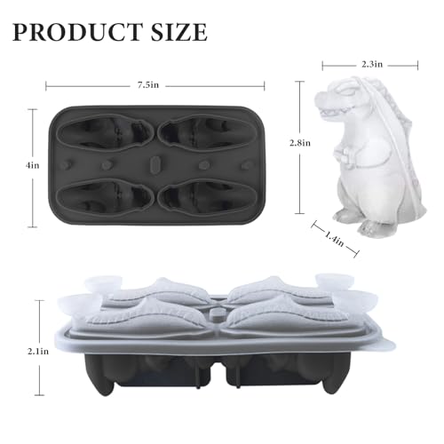 Dinosaur Ice Cube Tray (Balck Dinosaur)