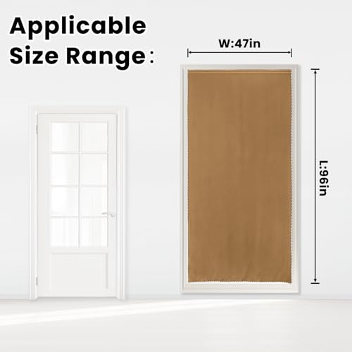 Self Adhesive Curtains (47"W x 96"L (Pack of 1) / Brown)