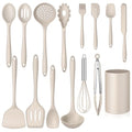 15 Piece Kitchen Cooking Utensil Set (Khaki)