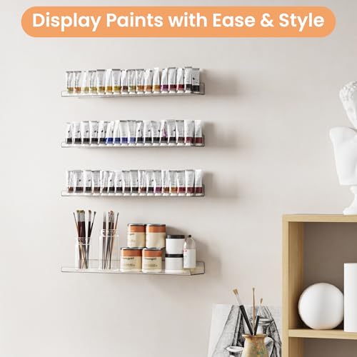 23.6" Acrylic Shelves for Wall Storage and Organizer (23.6x5.5")