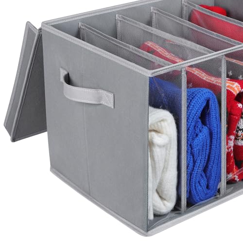 Sweater Storage for Closet Wardrobe Clothes Organizer (Grey)