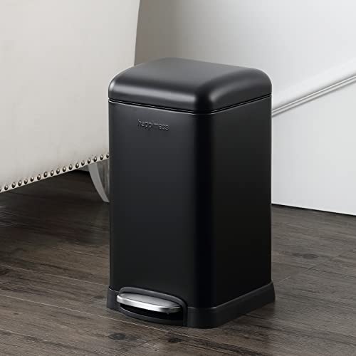 Betty Retro Mini 3.2 Gal Step Trash Can (Black)