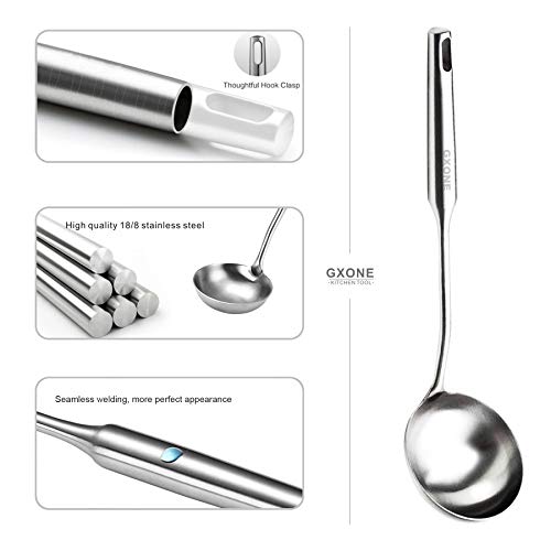 Soup Ladle 304 Stainless Steel Cooking Ladle with Long Handle (Soup Ladle)