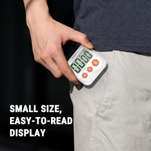 TM03 Digital Timer with 2 Alarm Volume & Strong Magnetic Back