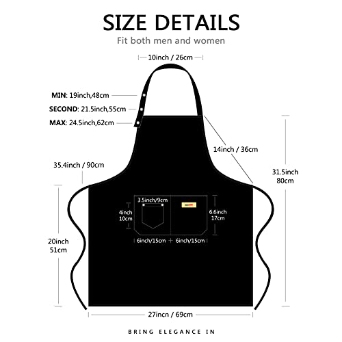 Extra Large Aprons for Men (Black)