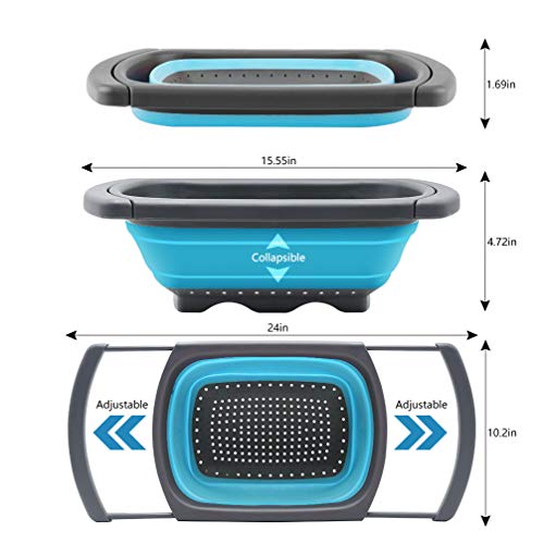 Colander Collapsible (Blue)