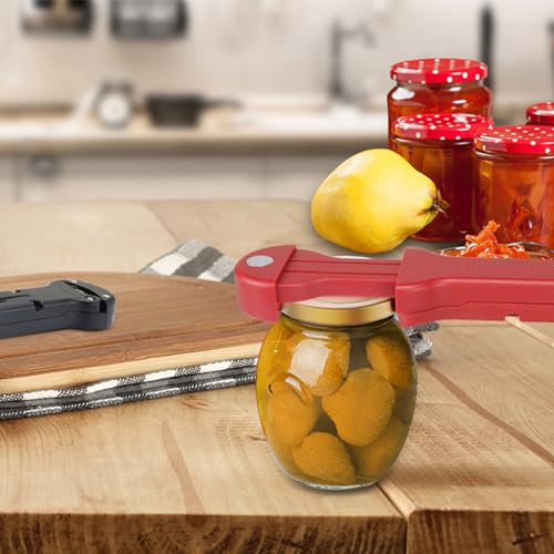 Jar Opener for Seniors with Arthritis (Red)
