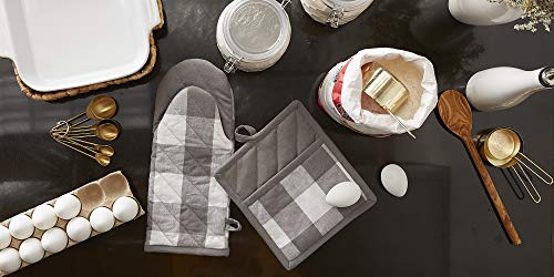Buffalo Check Kitchen Collection (Oven Mitt / Gray & White)