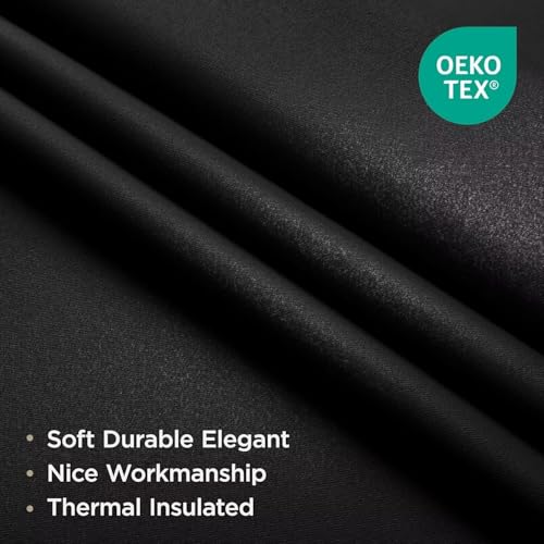 Christmas Blackout Curtains for Living Room (Black / 52"W x 90"L (Pack of 2))