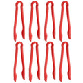 8 Pcs Toaster Tongs (10 Inch / Red)
