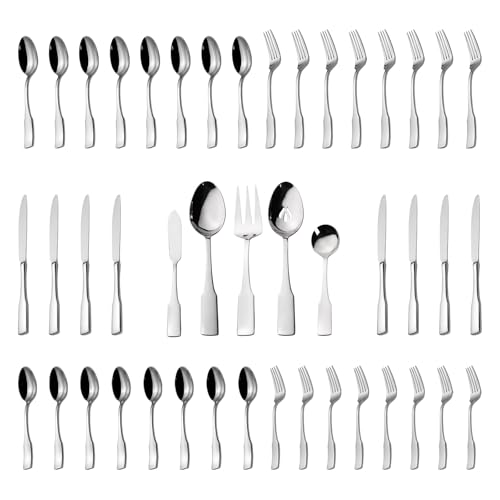 Kate 45 Piece Silverware With Utensil (Silver / 45 pieces for 8)