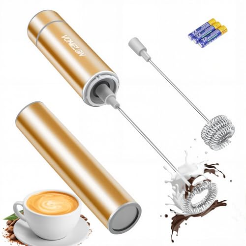 Milk Frother Handheld (Gold)