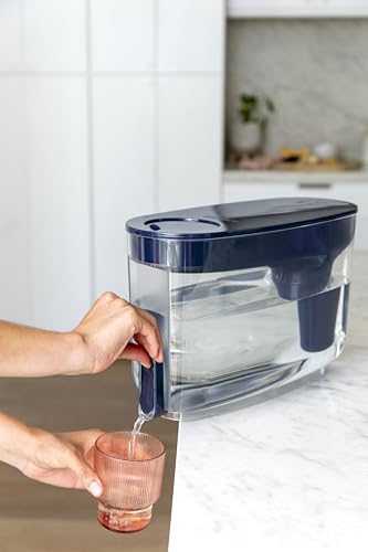 Home BPA Free Water Filter Dispenser (Midnight Blue / 18-Cup)