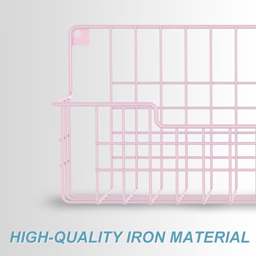 Spice Rack, 4-Pack Seasoning Organizer Wall Mounted for Kitchen Storage Organization, Metal Spice Holder Shelf for Cabinet, Pantry, Pink (Pink-4 Pack)