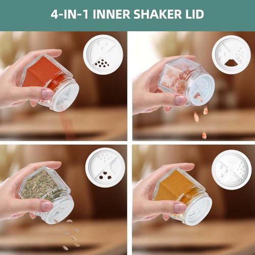 Set of 10 Magnetic Spice Jars for Refrigerator