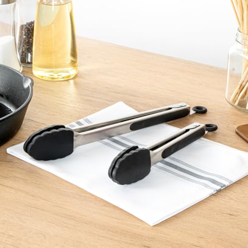Black Stainless Steel Kitchen Tong Set (Set / Black)