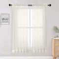 Ivory Sheer Curtains 72 Inches Long 2 Panels Set (Ivory / 59"W x 72"L (Pack of 2))