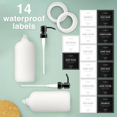White Glass Soap Dispenser (Matte White Bottle / Matte Black Pump)